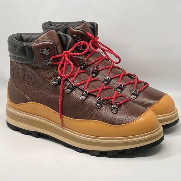 Moncler Leather Trek Hiking Boots size 45/us size 12 - Picture 1 of 16